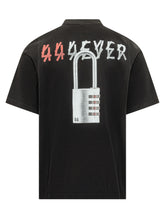 44 LABEL GROUP - T-shirt con Stampa Chiave sul Petto - Nero - LIDIASHOPPING® - Official Website