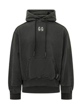 44 LABEL GROUP - Felpa Over Patchwork con Cappuccio - Nero - LIDIASHOPPING® - Official Website