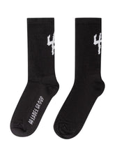 44 LABEL GROUP - Calze a Media Lunghezza con Logo Laterale - Nero - LIDIASHOPPING® - Official Website
