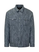 ETRO - Overshirt Roma con Motivo Paisley - Blu - LIDIASHOPPING® - Official Website