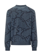 ETRO - Maglia Roma Girocollo con Disegno Jacquard - Blu - LIDIASHOPPING® - Official Website