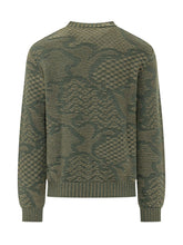 ETRO - Roma Crewneck Sweater with Textured Motifs - Green - LIDIASHOPPING® - Official Website