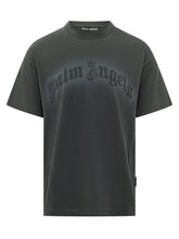 PALM ANGELS - T-shirt con Ricamo Logo Frontale - Nero - LIDIASHOPPING® - Official Website