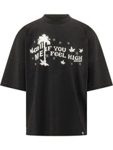 PALM ANGELS - Feel High Over T-shirt - Black - LIDIASHOPPING® - Official Website