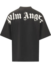 PALM ANGELS - T-shirt Oversize con Logo sul Collo - Nero - LIDIASHOPPING® - Official Website