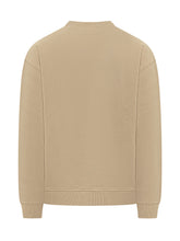 PALM ANGELS - Felpa Girocollo con Logo sul Collo - Beige - LIDIASHOPPING® - Official Website