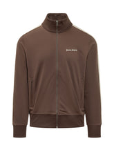 PALM ANGELS - Track Jacket with Side Stripes - Brown - LIDIASHOPPING® - Official Website