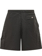 PALM ANGELS - Short Cargo con Tasche Applicate - Nero - LIDIASHOPPING® - Official Website