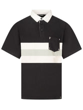 PALM ANGELS - Polo a Righe con Tasca sul Petto - Nero - LIDIASHOPPING® - Official Website