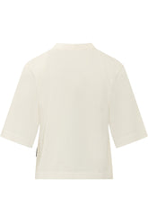 PALM ANGELS - T-shirt Boxy con Logo Curvo - Bianco - LIDIASHOPPING® - Official Website