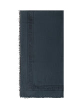 EMPORIO ARMANI - Scarf with Logo Border - Green - LIDIASHOPPING® - Official Website