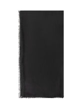 EMPORIO ARMANI - Sciarpa con Finitura Sfrangiata - Nero - LIDIASHOPPING® - Official Website