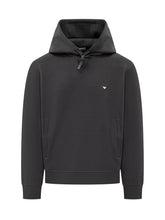 EMPORIO ARMANI - Felpa con Cappuccio e Coulisse Annodata - Blu - LIDIASHOPPING® - Official Website