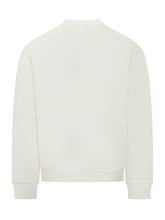 EMPORIO ARMANI - Felpa Girocollo con Piccolo Logo - Bianco - LIDIASHOPPING® - Official Website