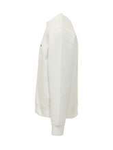 EMPORIO ARMANI - Felpa Girocollo con Piccolo Logo - Bianco - LIDIASHOPPING® - Official Website