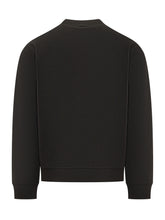 EMPORIO ARMANI - Felpa Girocollo con Logo Frontale - Nero - LIDIASHOPPING® - Official Website