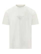 EMPORIO ARMANI - T-shirt con Logo Centrale - Bianco - LIDIASHOPPING® - Official Website