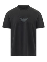 EMPORIO ARMANI - T-shirt con Logo Centrale - Nero - LIDIASHOPPING® - Official Website