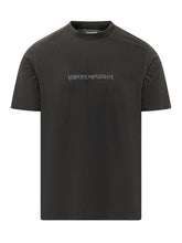 EMPORIO ARMANI - T-shirt con Logo Centrale - Nero - LIDIASHOPPING® - Official Website