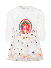 STELLA MCCARTNEY KIDS - Abito con Ricami ad Arco e Stelle - Bianco - LIDIASHOPPING® - Official Website