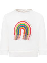 STELLA MCCARTNEY KIDS - Felpa con Ricamo ad Arco e Frange - Bianco - LIDIASHOPPING® - Official Website