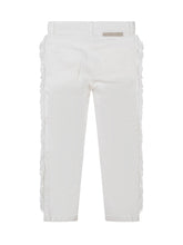 STELLA MCCARTNEY KIDS - Jeans Cropped con Frange Laterali - Bianco - LIDIASHOPPING® - Official Website