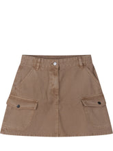 STELLA MCCARTNEY KIDS - Minigonna Cargo con Tasche Applicate - Marrone - LIDIASHOPPING® - Official Website