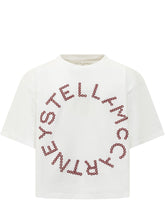 STELLA MCCARTNEY KIDS - T-shirt with Applied Lettering - White - LIDIASHOPPING® - Official Website