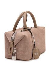 MAX MARA - Borsa a Mano Holdalls Suede - Marrone - LIDIASHOPPING® - Official Website