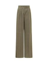 MAX MARA - Rio Pinstriped Trousers - Green - LIDIASHOPPING® - Official Website