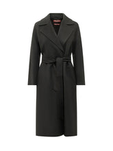 MAX MARA STUDIO - Cles Belted Coat - Black - LIDIASHOPPING® - Official Website