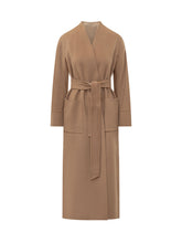 MAX MARA STUDIO - Cappotto Nodo con Cintura - Marrone - LIDIASHOPPING® - Official Website