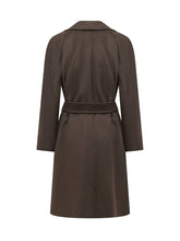 MAX MARA STUDIO - Ravenna Coat with Belt - Brown - LIDIASHOPPING® - Official Website