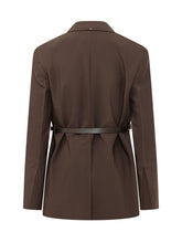 SPORTMAX - Giacca Cinta Monopetto - Marrone - LIDIASHOPPING® - Official Website