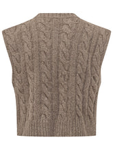 WEEKEND by MAX MARA - Gilet Clown a Trecce - Marrone - LIDIASHOPPING® - Official Website