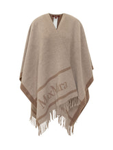 MAX MARA STUDIO - Poncho Pirania - Beige - LIDIASHOPPING® - Official Website