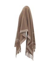 MAX MARA STUDIO - Poncho Pirania - Beige - LIDIASHOPPING® - Official Website