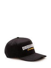 DSQUARED2 - Baseball Cap with Double Embroidery - Black - LIDIASHOPPING® - Official Website