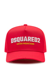 DSQUARED2 - Cappellino da Baseball con Scritta Ricamata - Rosso - LIDIASHOPPING® - Official Website