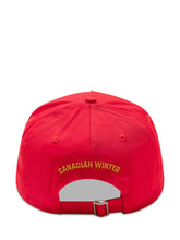 DSQUARED2 - Cappellino da Baseball con Scritta Ricamata - Rosso - LIDIASHOPPING® - Official Website