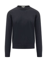 MALO - Crew Neck Sweater with Ribbed Trims - Blue - LIDIASHOPPING® - Official Website