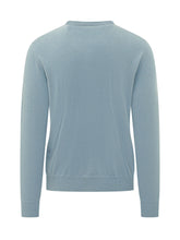 MALO - Crew Neck Sweater with Ribbed Trims - Blue - LIDIASHOPPING® - Official Website