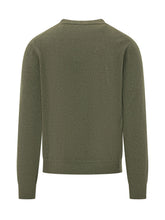 MALO - Crew Neck Sweater with Ribbed Hem - Green - LIDIASHOPPING® - Official Website