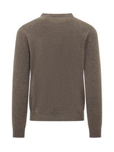 MALO - Crew Neck Sweater with Ribbed Hem - Brown - LIDIASHOPPING® - Official Website