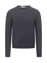 MALO - Crewneck sweater featuring long sleeves and a straight silhouette. Designed with a fine knit texture, fitted cuffs and ribbed hem. - Blue - LIDIASHOPPING® - Official Website