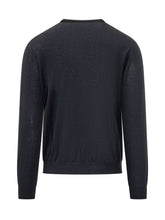 MALO - Crew Neck Sweater with Ribbed Hem - Blue - LIDIASHOPPING® - Official Website