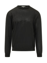 MALO - Maglia Girocollo con Fondo a Coste - Nero - LIDIASHOPPING® - Official Website