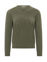 MALO - V Neck Sweater with Ribbed Trims - Green - LIDIASHOPPING® - Official Website