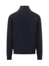 MALO - High Neck Sweater with Zip - Blue - LIDIASHOPPING® - Official Website