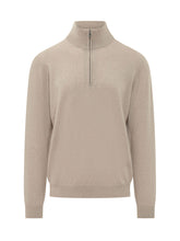MALO - High Neck Sweater with Zip - Beige - LIDIASHOPPING® - Official Website